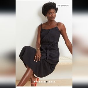 Evereve Gigi gauze tie dress midi